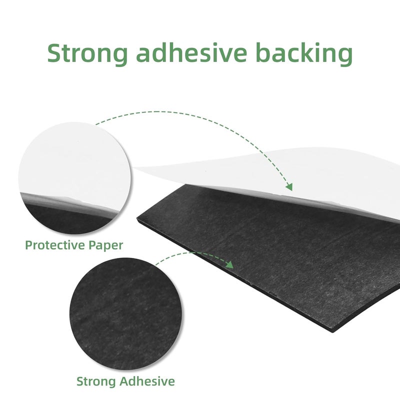 MXCELL 8Pcs Black EVA Foam Pad 6in x 6in x 1/8in High Density Closed Cell Foam Sheet Square Neoprene Rubber Insulation Padding Self Stick Anti-Slip Cushion for Crafts DIY Projects - Image 3